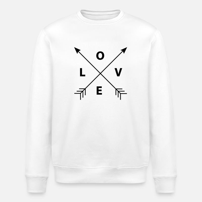 LOVE Pfeile - Stanley/Stella Unisex Bio-Sweatshirt ROLLER - Weiß