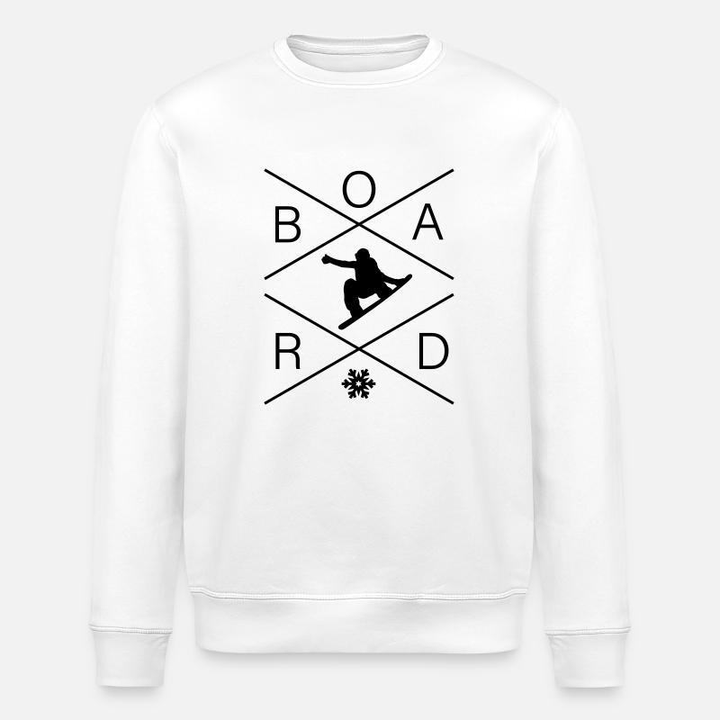 BOARD - Sweat bio ROLLER Stanley/Stella Unisexe - blanc