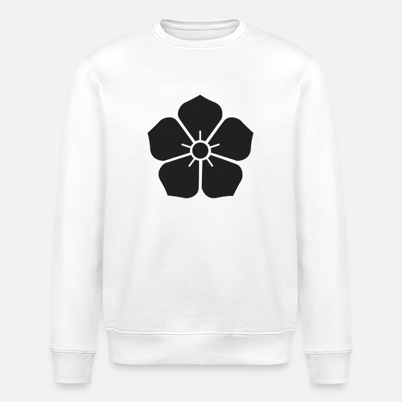 Symbole fleur - Sweat bio ROLLER Stanley/Stella Unisexe - blanc