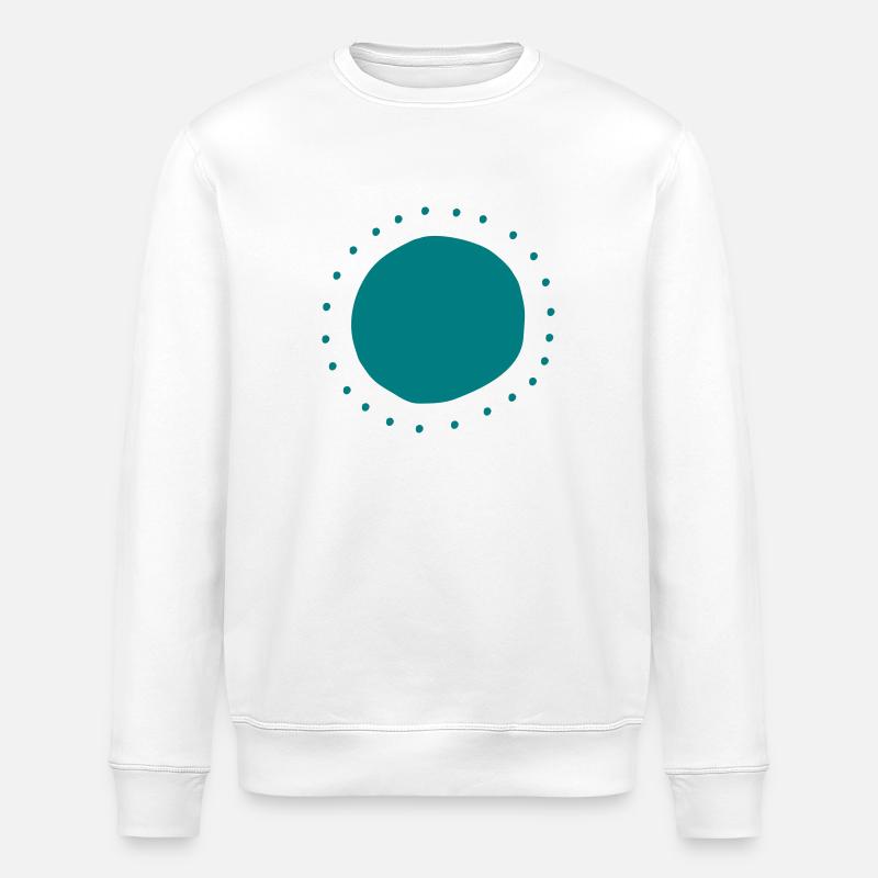 Circle points form - Stanley/Stella ROLLER Unisex Organic Sweatshirt - white