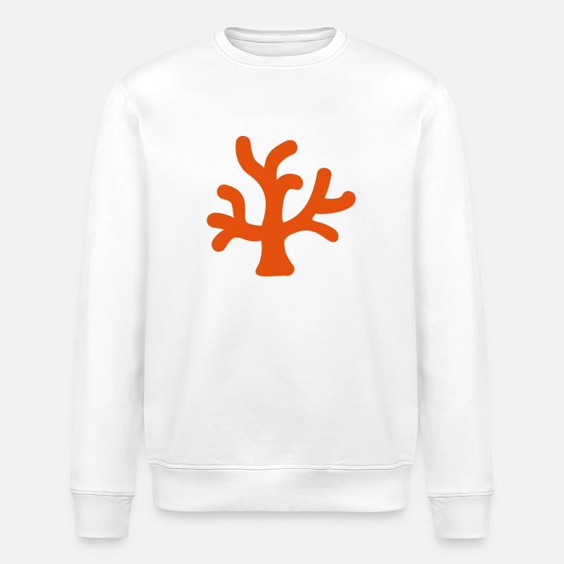 Koralle - Stanley/Stella Unisex Bio-Sweatshirt ROLLER - Weiß