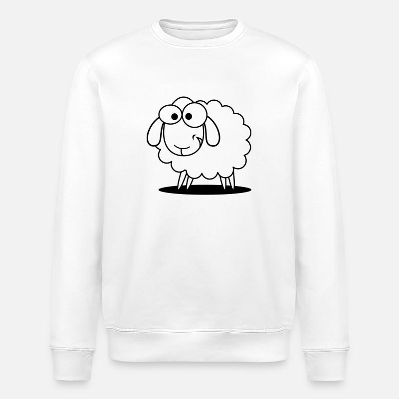 Witziges Schaf - Stanley/Stella Unisex Bio-Sweatshirt ROLLER - Weiß