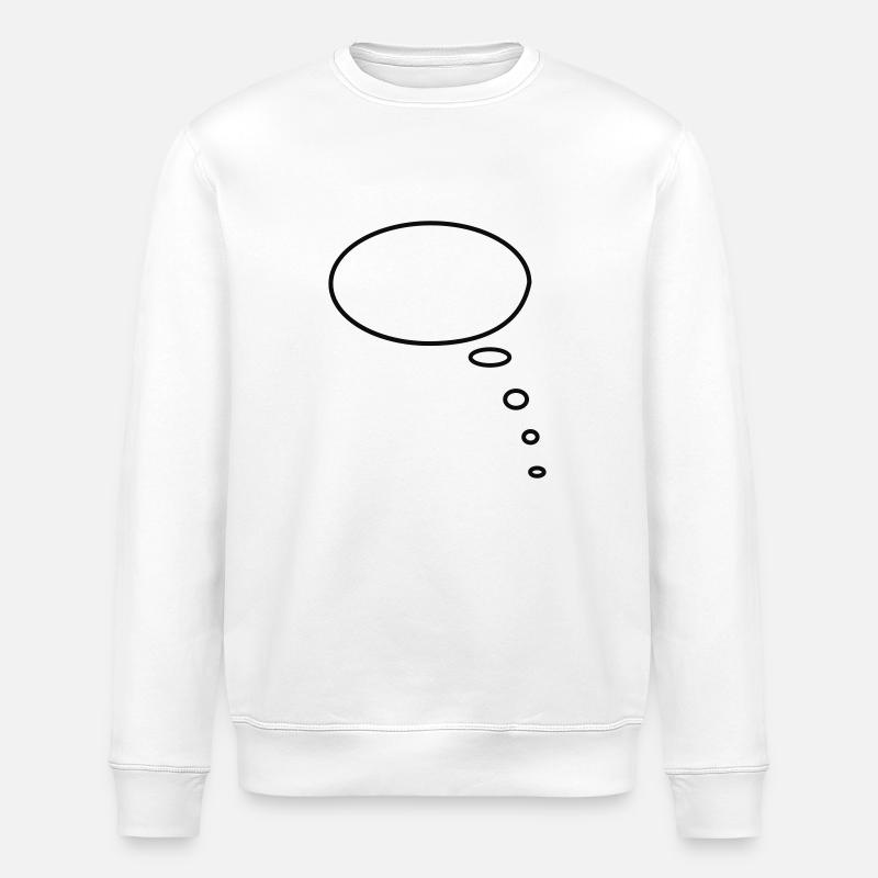 Denkblase_1farbig - Stanley/Stella Unisex Bio-Sweatshirt ROLLER - Weiß
