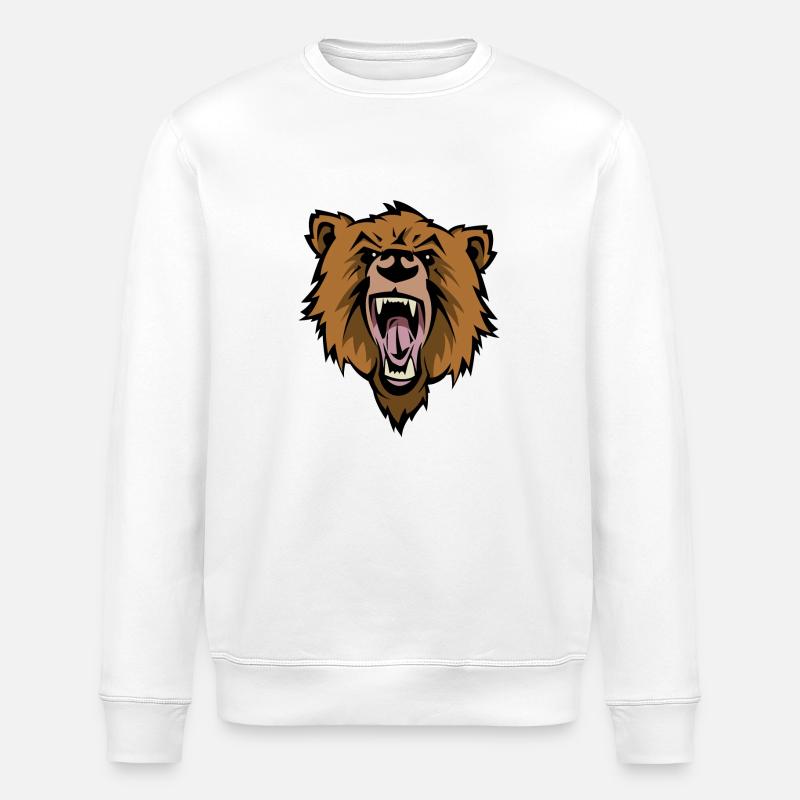 bear - Stanley/Stella Unisex Bio-Sweatshirt ROLLER - Weiß