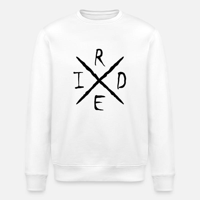 ride cross - Stanley/Stella Unisex Bio-Sweatshirt ROLLER - Weiß