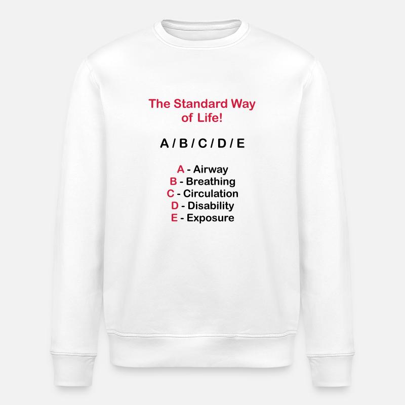 Rettungsdienst ABC Schema - Stanley/Stella Unisex Bio-Sweatshirt ROLLER - Weiß