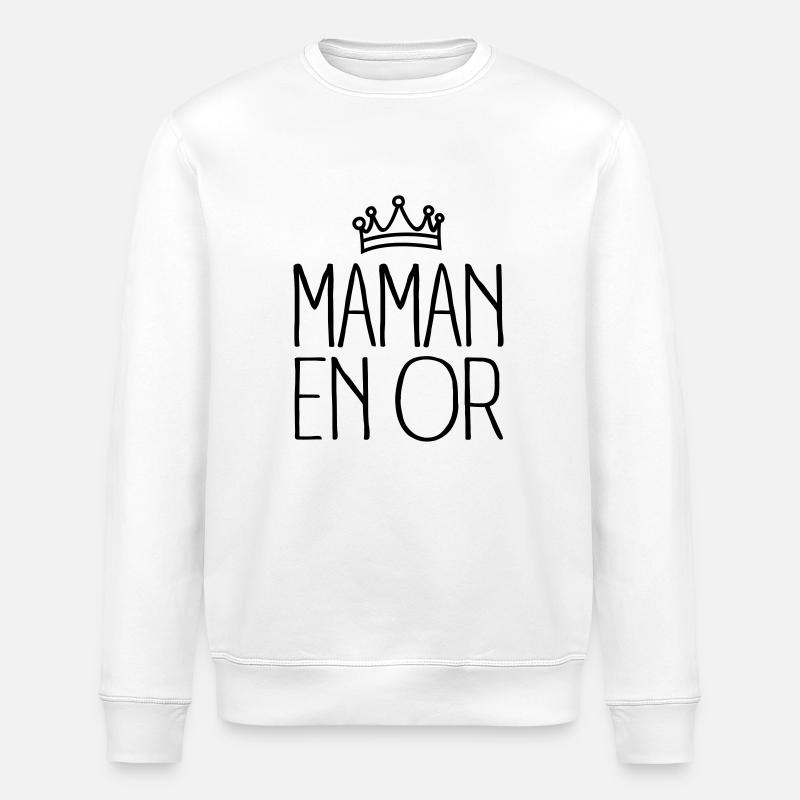 Maman En Or - Sweat bio ROLLER Stanley/Stella Unisexe - blanc