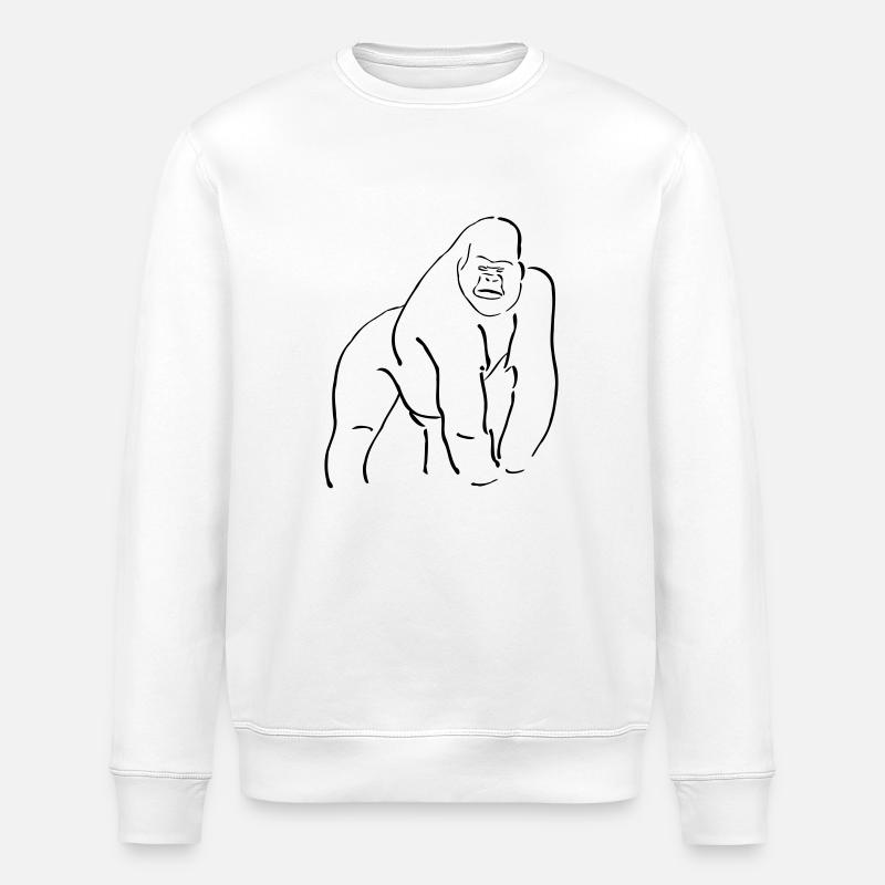 Affen Collection - Stanley/Stella Unisex Bio-Sweatshirt ROLLER - Weiß