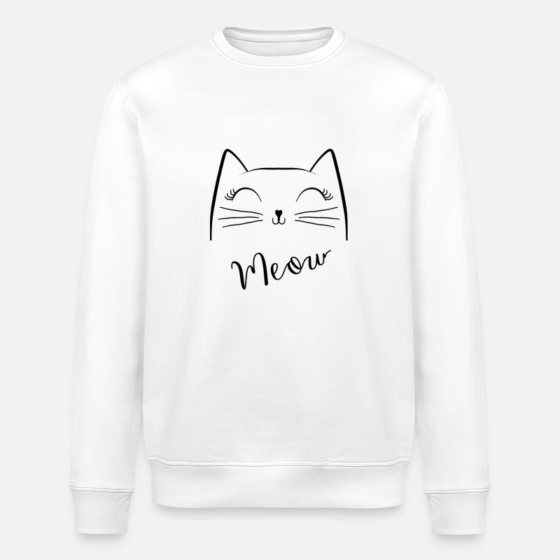 Cat - Stanley/Stella Unisex Bio-Sweatshirt ROLLER - Weiß