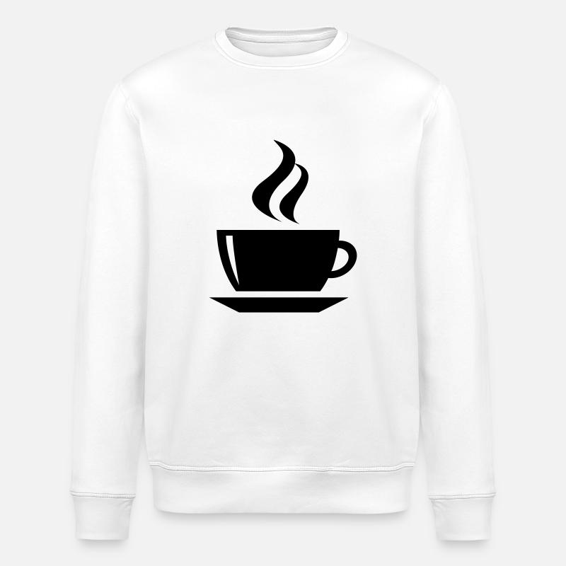 coffee cup tea cafe - Sweat bio ROLLER Stanley/Stella Unisexe - blanc