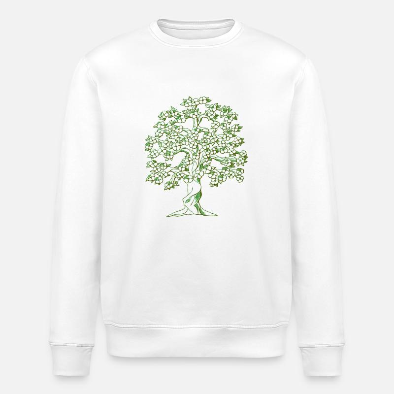 Tree drawing - Stanley/Stella ROLLER Unisex Organic Sweatshirt - white