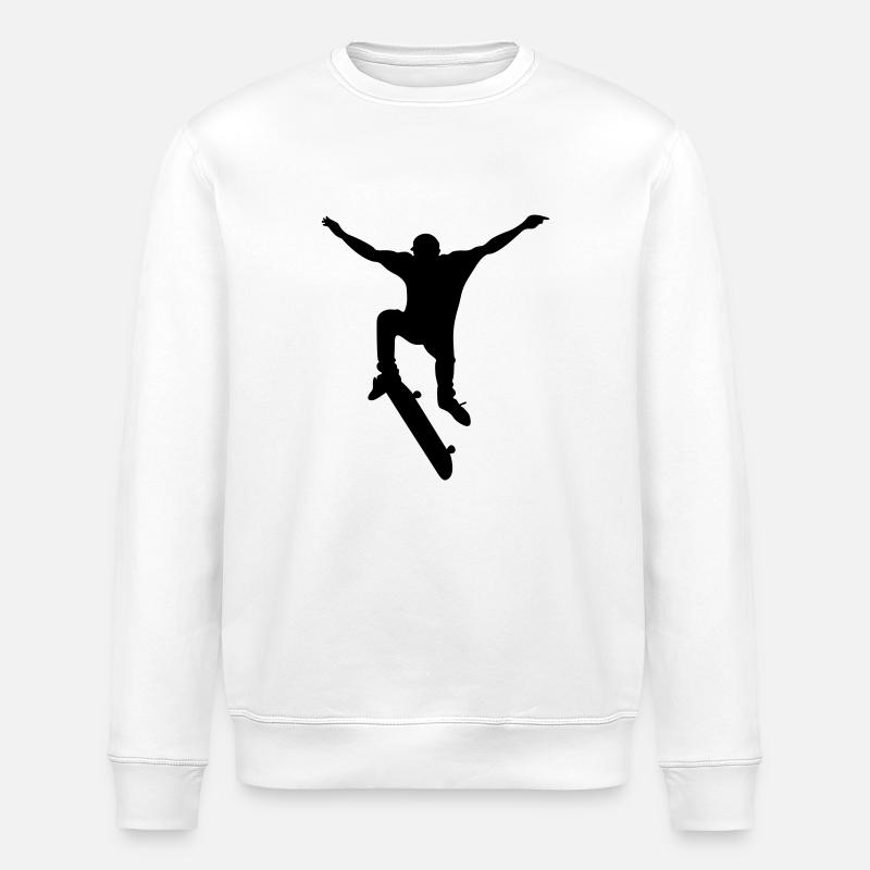 Skateboarder # 2 - Stanley/Stella Unisex Bio-Sweatshirt ROLLER - Weiß