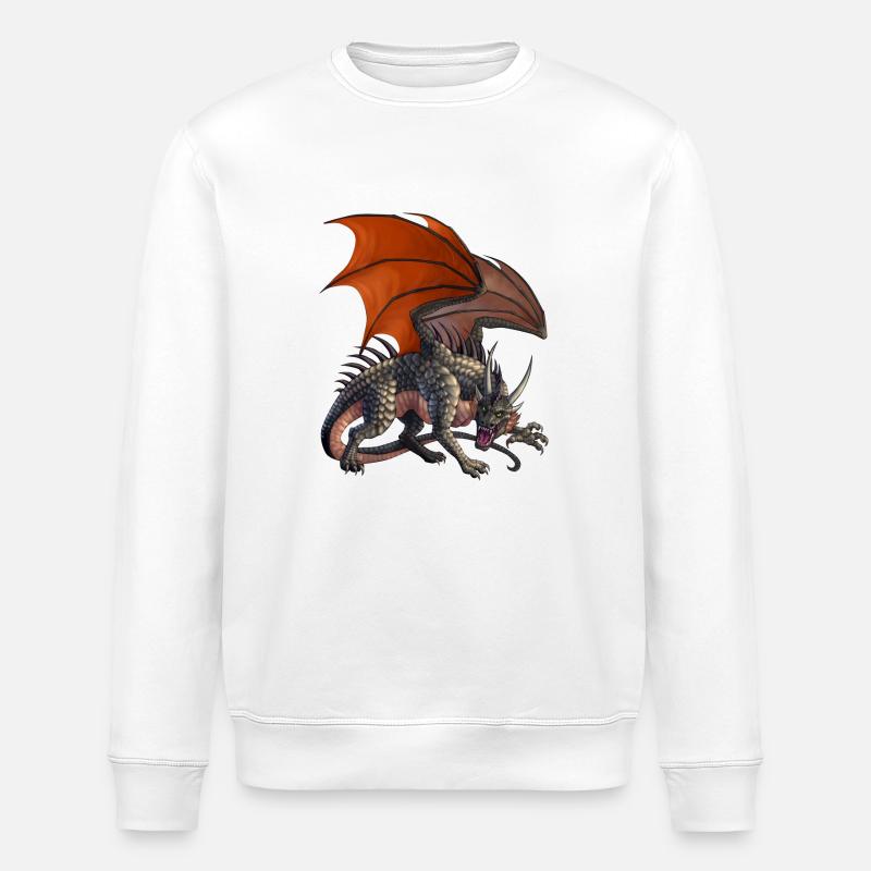 böser drache - Stanley/Stella Unisex Bio-Sweatshirt ROLLER - Weiß