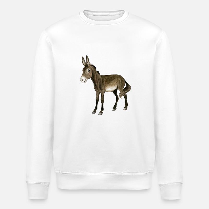 Esel - Stanley/Stella Unisex Bio-Sweatshirt ROLLER - Weiß
