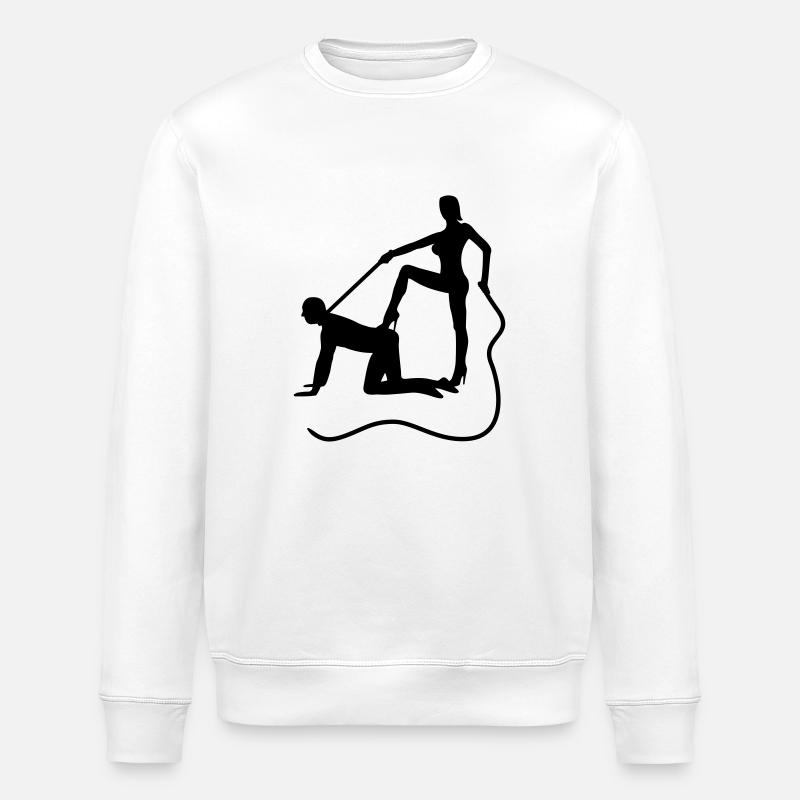 JGA Domina Peitsche Junggesellenabschied - Stanley/Stella Unisex Bio-Sweatshirt ROLLER - Weiß