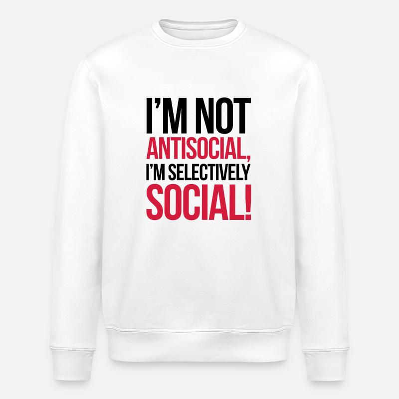 Antisocial - Sweat bio ROLLER Stanley/Stella Unisexe - blanc