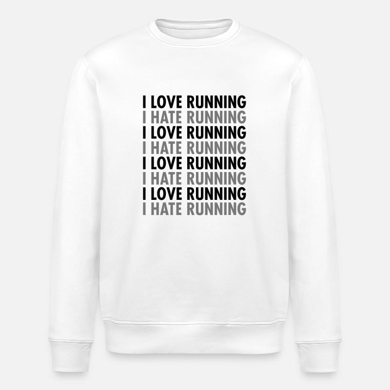 I Love / Hate Running - Sweat bio ROLLER Stanley/Stella Unisexe - blanc