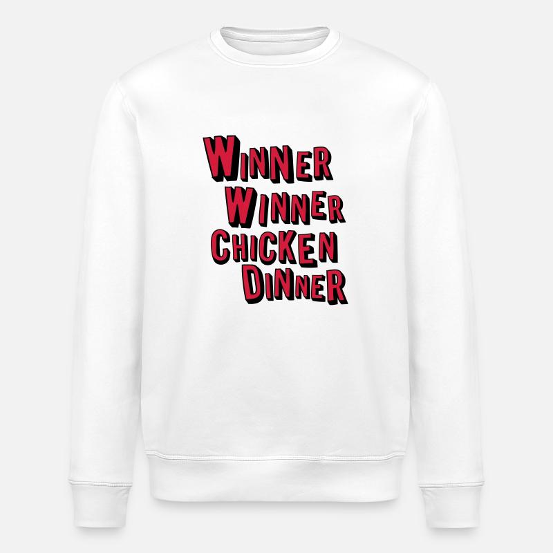 winner winner chicken dinner - Stanley/Stella Unisex Bio-Sweatshirt ROLLER - Weiß