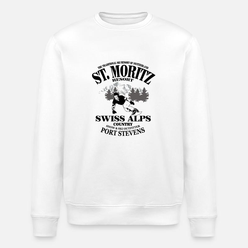 Snowboarding - Stanley/Stella Unisex Bio-Sweatshirt ROLLER - Weiß