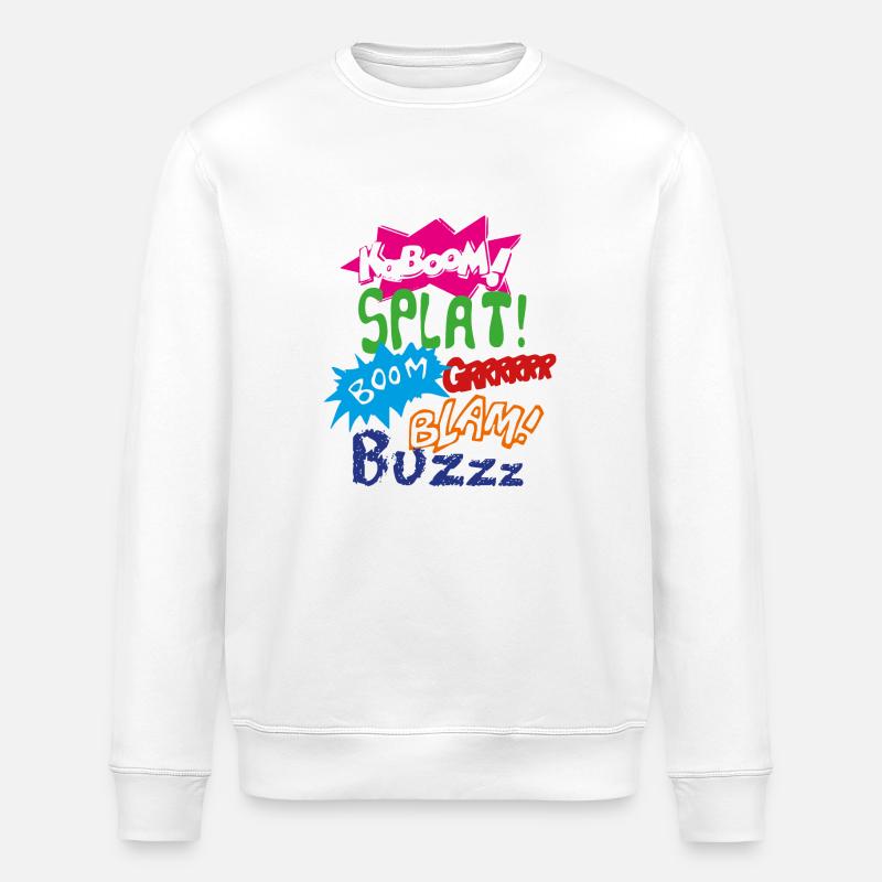 Kaboom - Stanley/Stella Unisex Bio-Sweatshirt ROLLER - Weiß