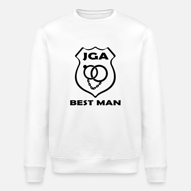 JGA Trauzeuge - Stanley/Stella Unisex Bio-Sweatshirt ROLLER - Weiß