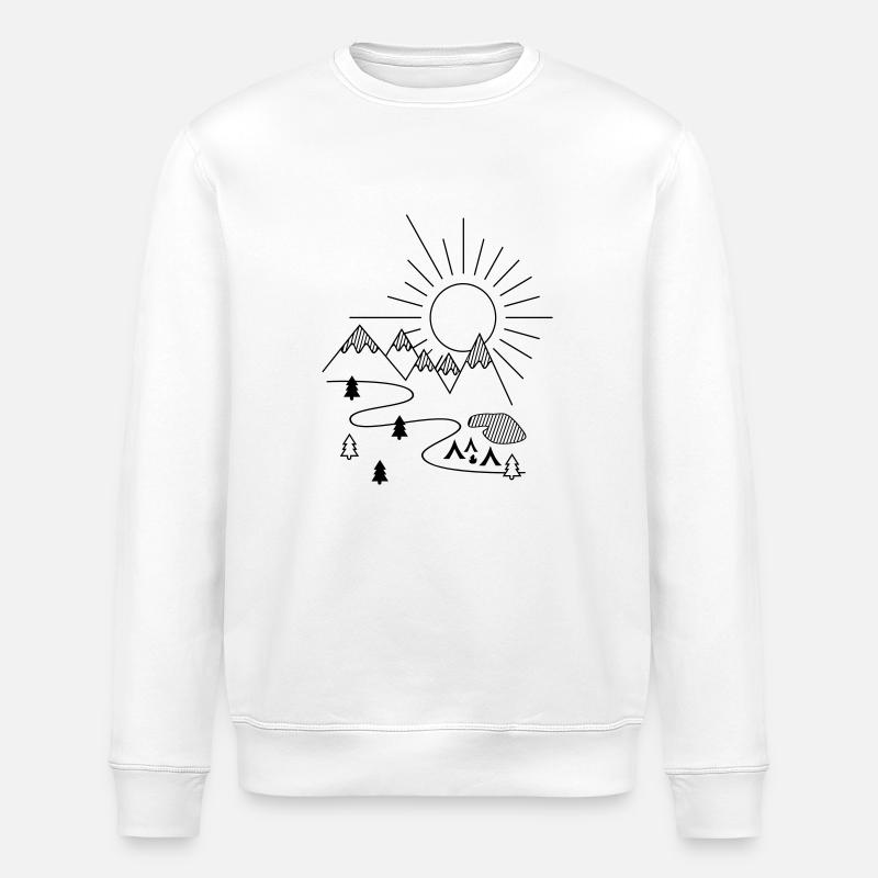 Camping - Stanley/Stella ROLLER Unisex Organic Sweatshirt - white