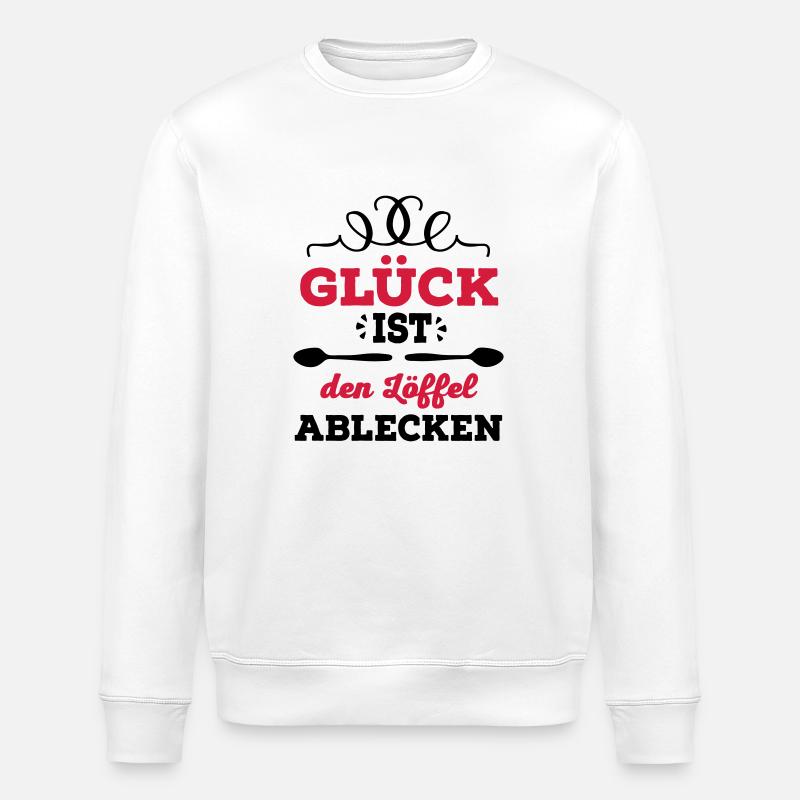 Löffel ablecken - Stanley/Stella Unisex Bio-Sweatshirt ROLLER - Weiß