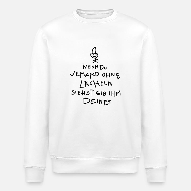 Lachen Sprüche - Stanley/Stella Unisex Bio-Sweatshirt ROLLER - Weiß