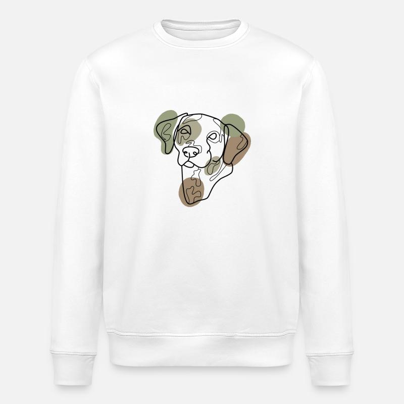 Portrait linéaire dalmate - Sweat bio ROLLER Stanley/Stella Unisexe - blanc