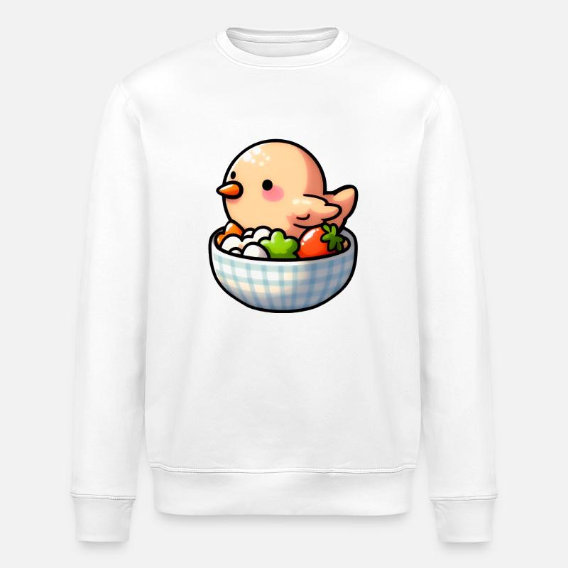 Hühnerfutter - Huhn - Stanley/Stella Unisex Bio-Sweatshirt ROLLER - Weiß