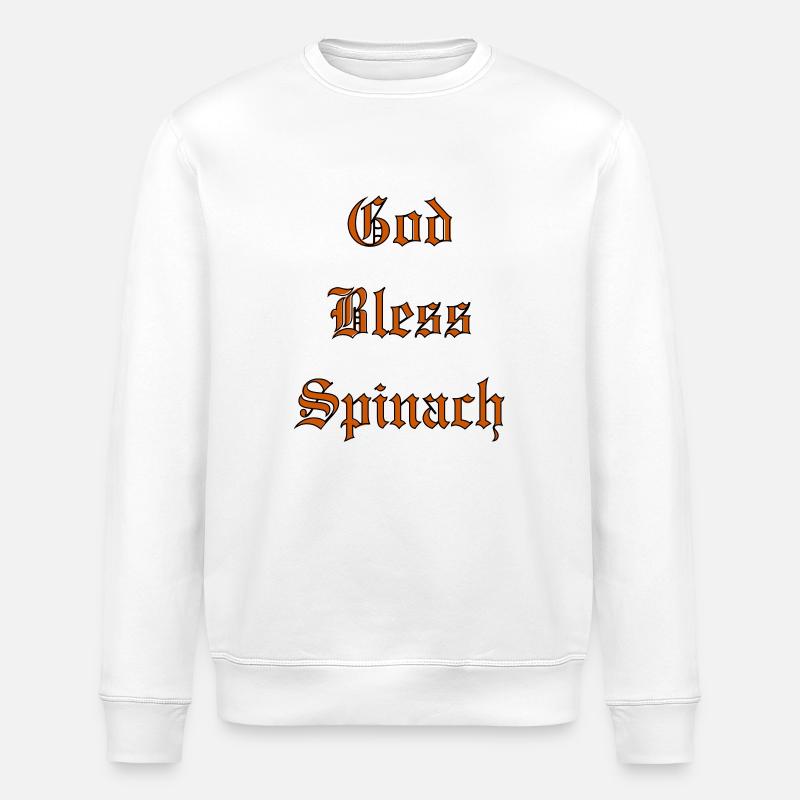 GodBlessSpinach - Stanley/Stella Unisex Bio-Sweatshirt ROLLER - Weiß