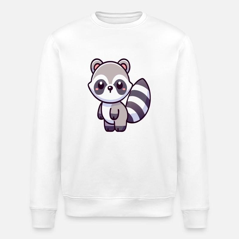Waschbär - Stanley/Stella Unisex Bio-Sweatshirt ROLLER - Weiß