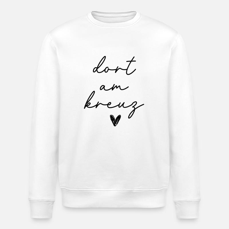 Là-bas sur la croix - Sweat bio ROLLER Stanley/Stella Unisexe - blanc