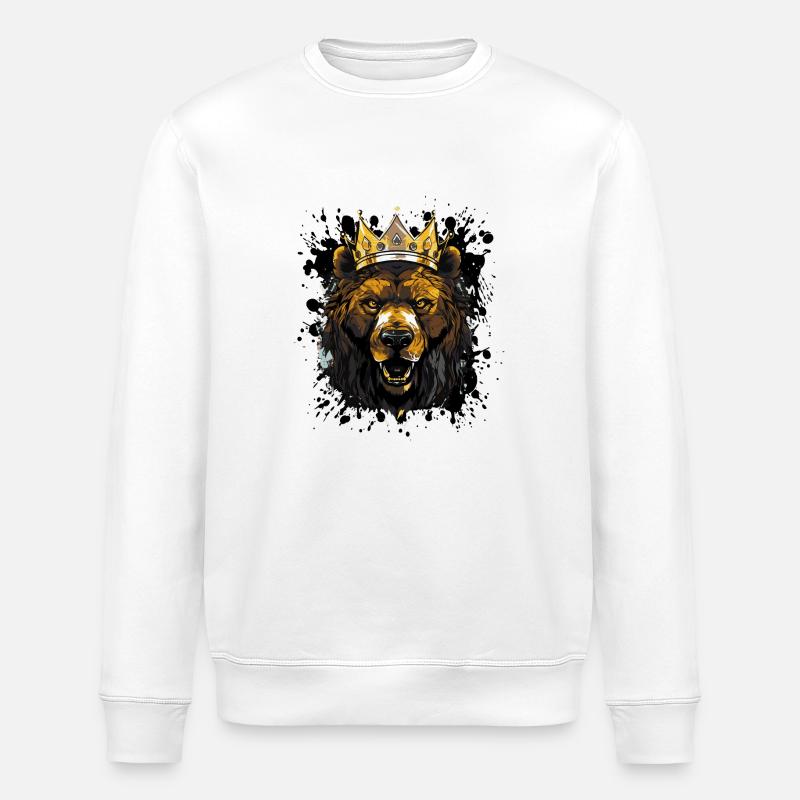 Couronne d’ours - Sweat bio ROLLER Stanley/Stella Unisexe - blanc