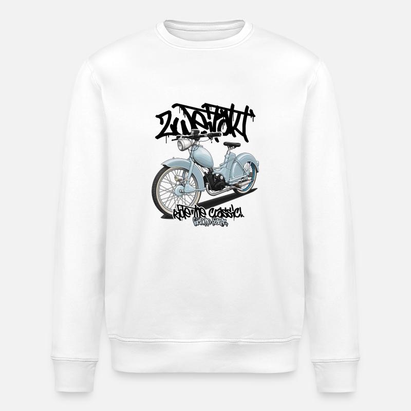 SR2 (hellblau) // Illustration - Stanley/Stella Unisex Bio-Sweatshirt ROLLER - Weiß