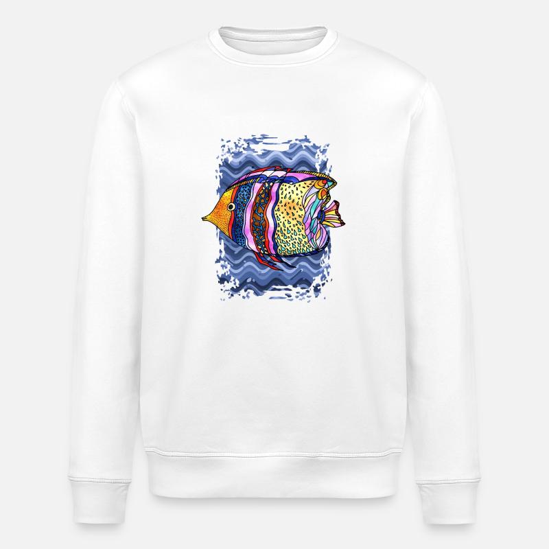Poisson - Sweat bio ROLLER Stanley/Stella Unisexe - blanc