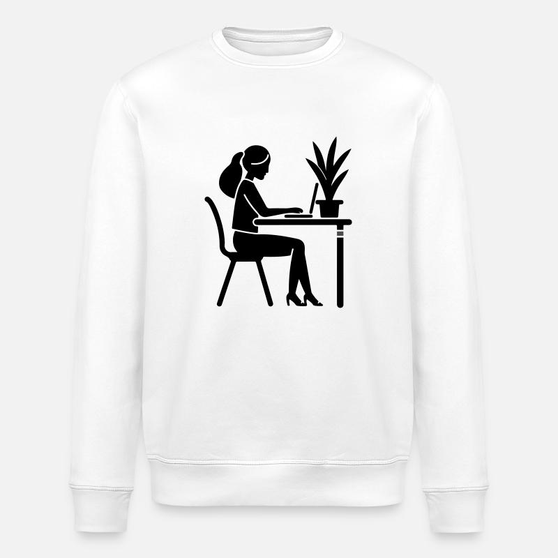 Learning, Studying, Working - Stanley/Stella ROLLER Unisex Organic Sweatshirt - white
