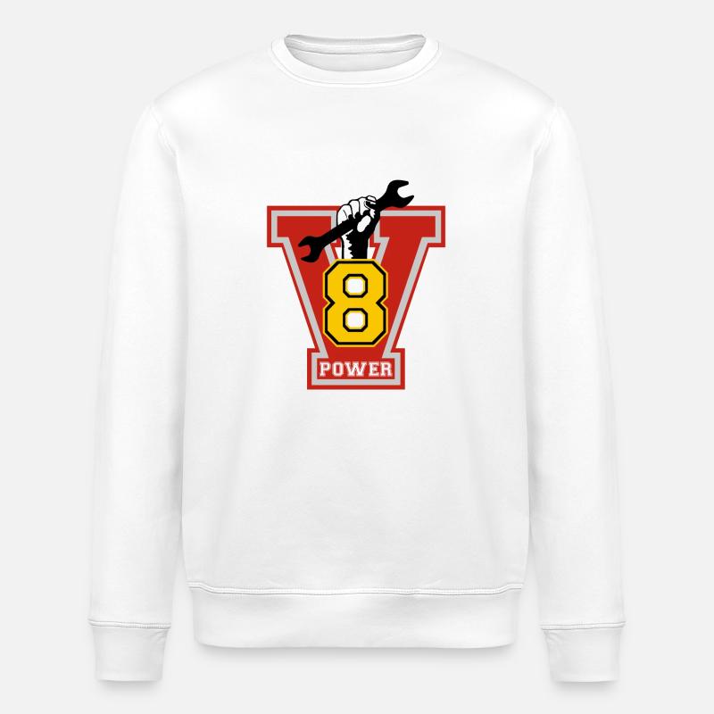 v8 power - Stanley/Stella Unisex Bio-Sweatshirt ROLLER - Weiß