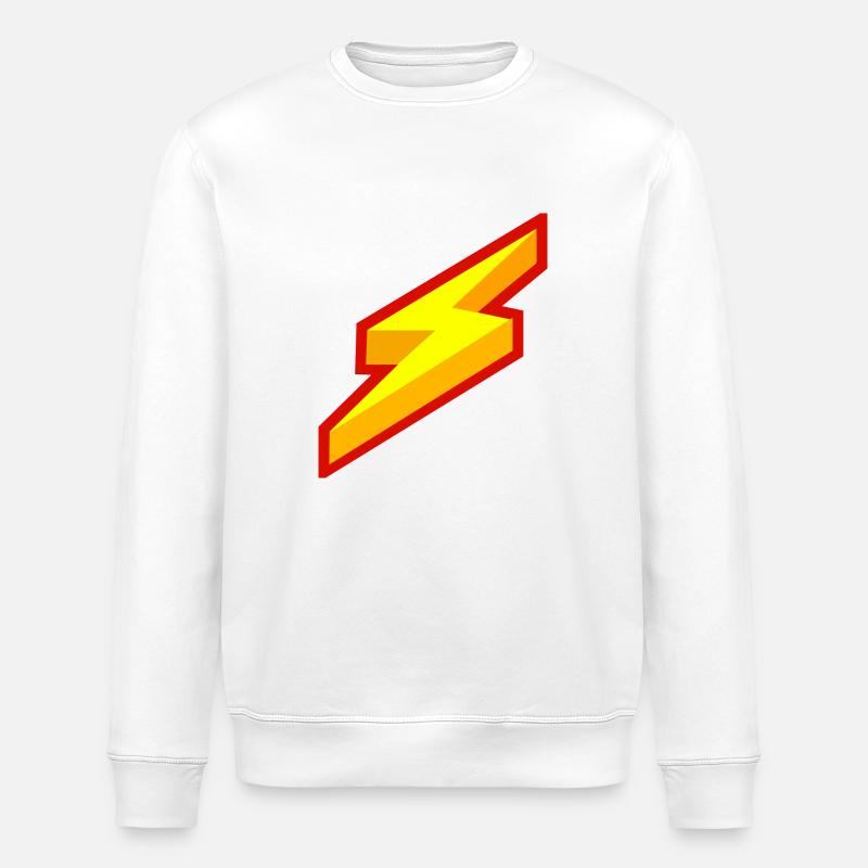 Blitz Comic Symbol - Stanley/Stella Unisex Bio-Sweatshirt ROLLER - Weiß