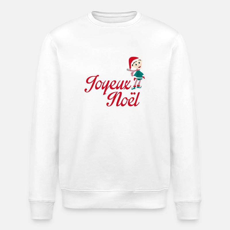 joyeux noël lutin - Sweat bio ROLLER Stanley/Stella Unisexe - blanc