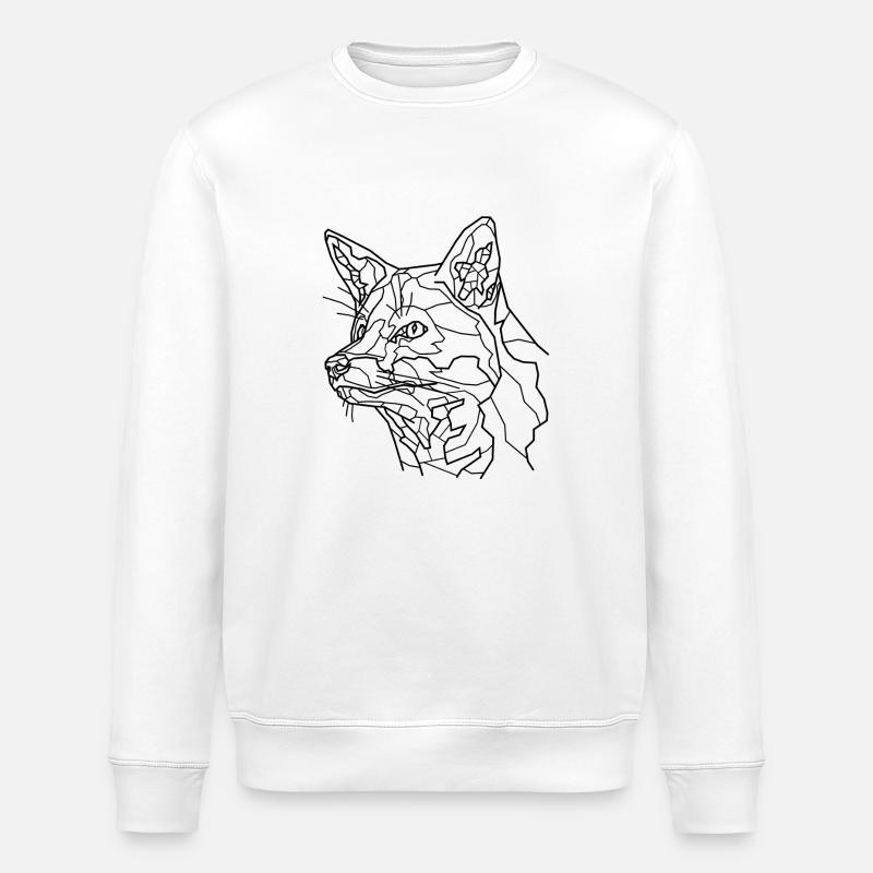 Fuchs Line Art - Stanley/Stella Unisex Bio-Sweatshirt ROLLER - Weiß