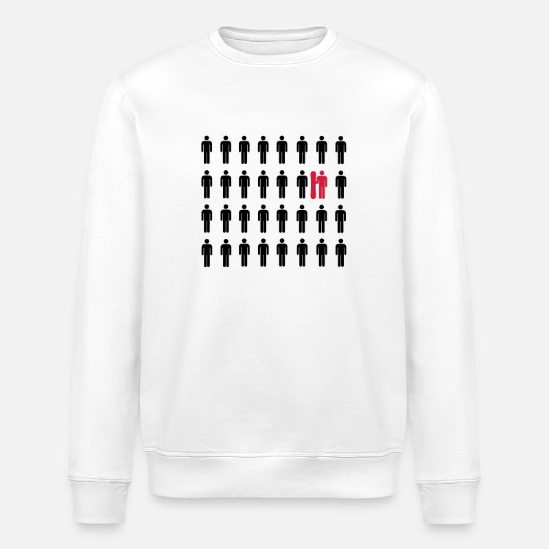 cœur - Sweat bio ROLLER Stanley/Stella Unisexe - blanc