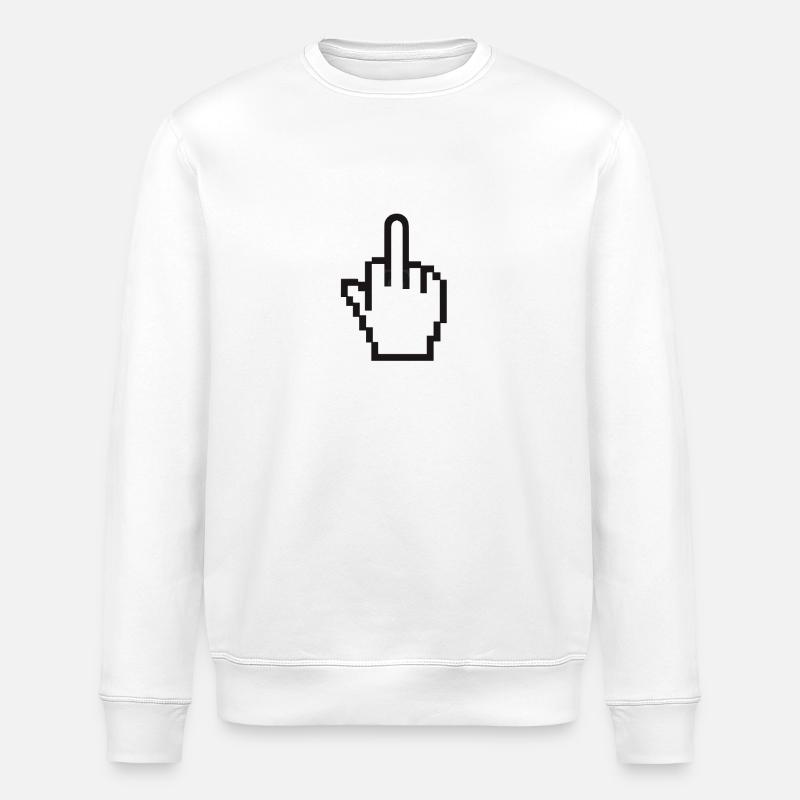 Fu** off zeiger - Stanley/Stella Unisex Bio-Sweatshirt ROLLER - Weiß