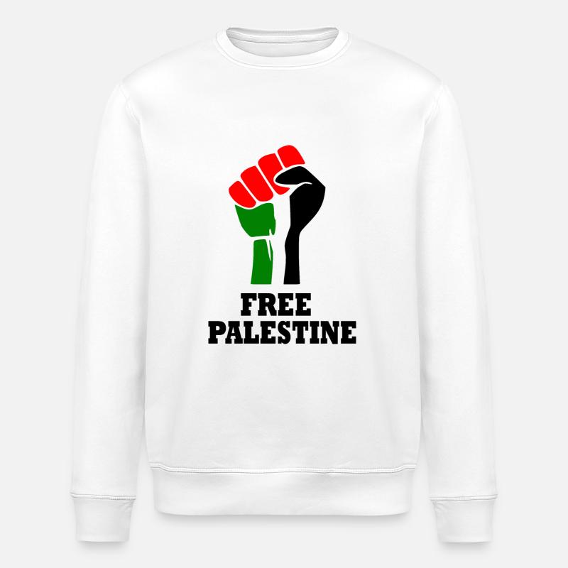 Free palestine - Stanley/Stella Unisex Bio-Sweatshirt ROLLER - Weiß