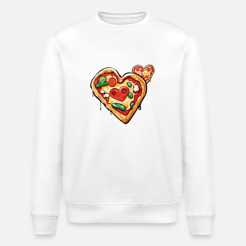 Pizza / Restauration rapide / Italienne / Margherita - Sweat bio ROLLER Stanley/Stella Unisexe - blanc