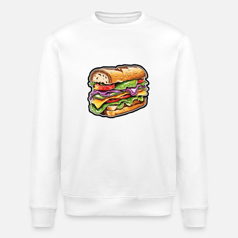 Sandwich / Sandwich / Nourriture / Épicerie - Sweat bio ROLLER Stanley/Stella Unisexe - blanc