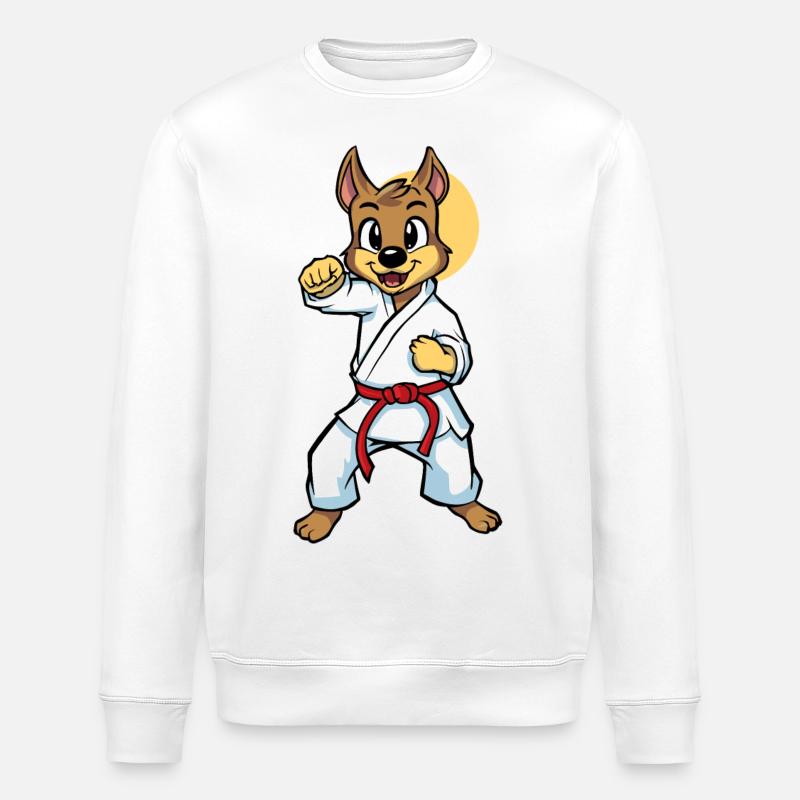 Kampf Hund - Stanley/Stella Unisex Bio-Sweatshirt ROLLER - Weiß