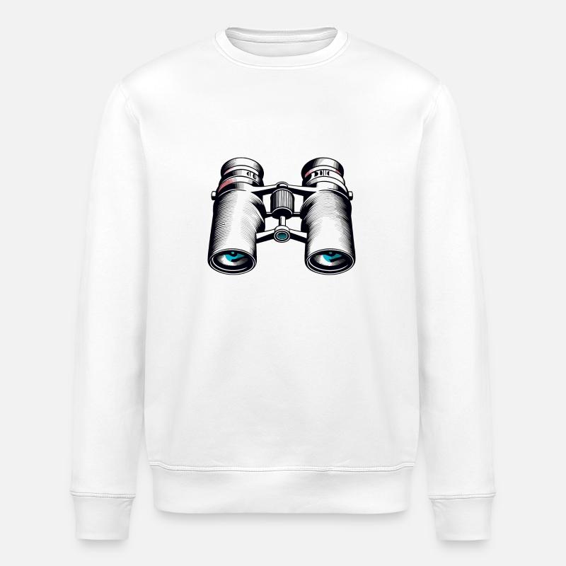 Fernglas / Beobachtung / Observation / Abenteuer - Stanley/Stella Unisex Bio-Sweatshirt ROLLER - Weiß