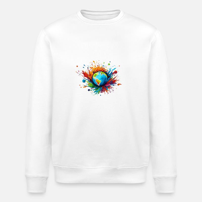 Planètes / Système solaire / Espace / Galaxie - Sweat bio ROLLER Stanley/Stella Unisexe - blanc