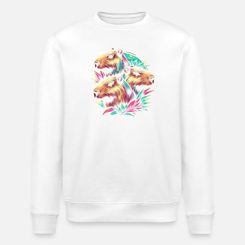Capybaras - Sweat bio ROLLER Stanley/Stella Unisexe - blanc